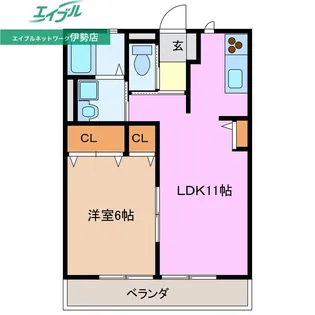 メゾン大初【1階】の間取り