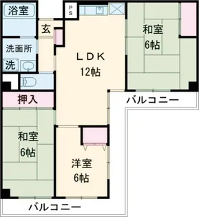 ロイヤルハイム・KEN【6階】の間取り