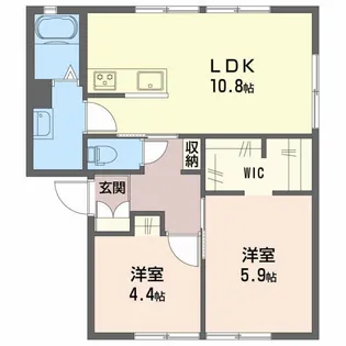 オデッセイ島田 B【2階】の間取り
