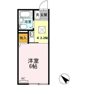 オイカワハイツ【2階】の間取り