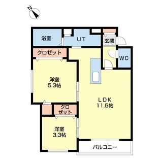 Le sucre豊平公園【4階】の間取り