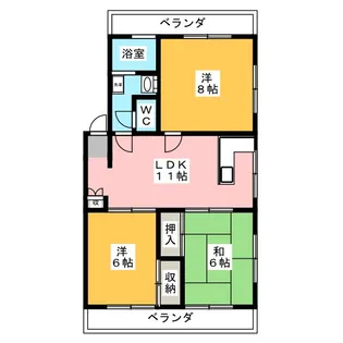 ベルヴィーユ【1階】の間取り
