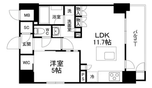 エステムプラザ南船場レジスタ【8階】の間取り