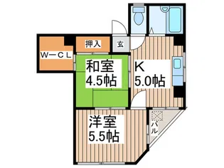 プラーズ相模原II【4階】の間取り