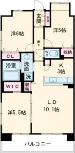 グランカーサ新小岩【8階】の間取り