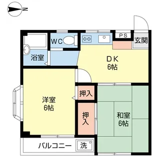 ハイツイナガキ【2階】の間取り