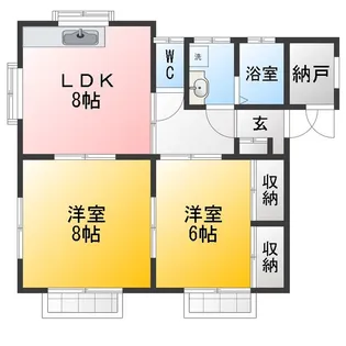 サンハイツメイプル B棟【1階】の間取り