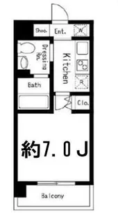 ドゥーエ西大島II【13階】の間取り