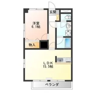 ベリエ京町(旧・NARABU参番館)【3階】の間取り