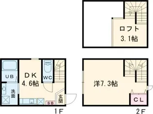 ハーミットクラブハウス高井戸【1階】の間取り