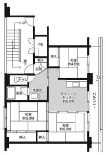ビレッジハウス岩木1号棟【3階】の間取り