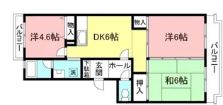 ハイライフ一番館【1階】の間取り