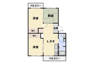 八千代中央レジデンス2号棟【1階】の間取り