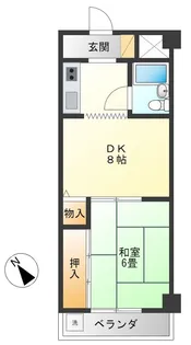ハイツ角谷【2階】の間取り