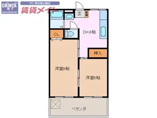 桐生マンション【2階】の間取り