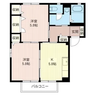 ウヴェール・メゾン安塚B【1階】の間取り