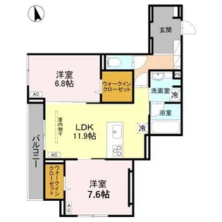 RESIDENCE KAZE 楓【3階】の間取り