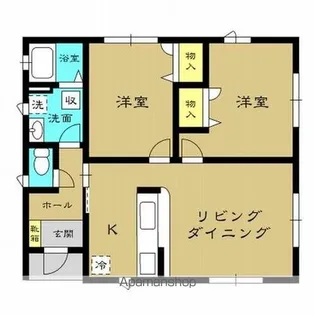 ハピネス B【1階】の間取り
