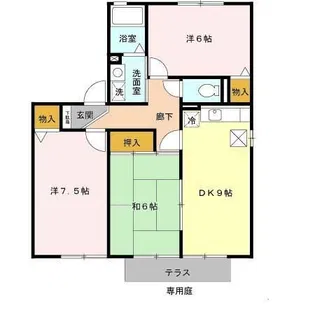ウィルモアくわま B棟【1階】の間取り