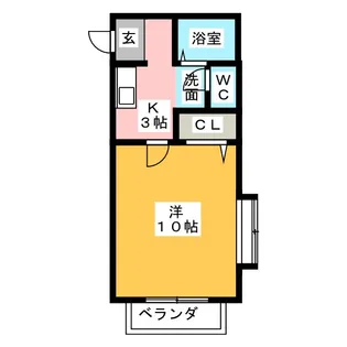 カーサアクトレスB【1階】の間取り