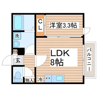 MAJIMUあすと長町【3階】の間取り
