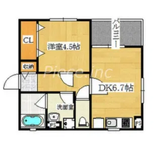 KTIレジデンス西中島3【3階】の間取り