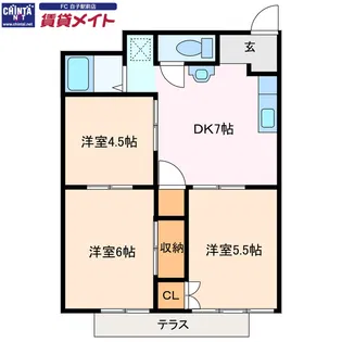 アルファータウン【1階】の間取り