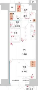 ハーモニーレジデンス東京サウス大塚【9階】の間取り