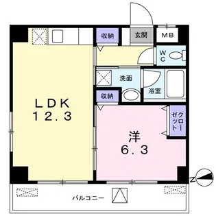 キャトルセゾン【2階】の間取り