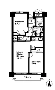 菊川パークホームズ【3階】の間取り