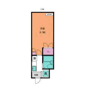 1Kの間取り画像