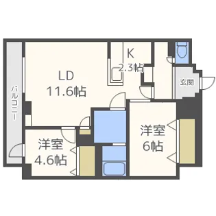 ヴィラ・コンフォート【4階】の間取り