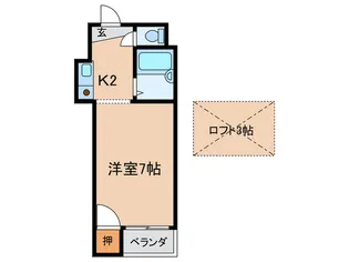 ボンジュールビル【5階】の間取り