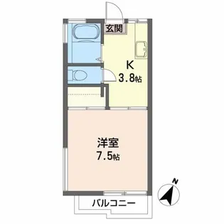 メゾンアルファB【2階】の間取り