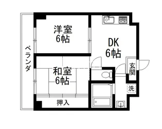 アーバン四条梅ノ宮【4階】の間取り