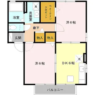 ニューポワールB【1階】の間取り