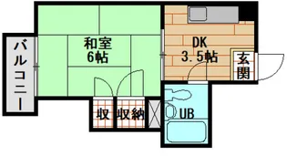 コーポ安留【1階】の間取り
