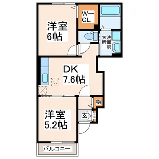 ピュアファースト菊池A・B・C【1階】の間取り