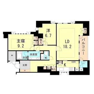 オーキッドコート渓西館【1階】の間取り