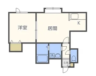 1LDKの間取り画像