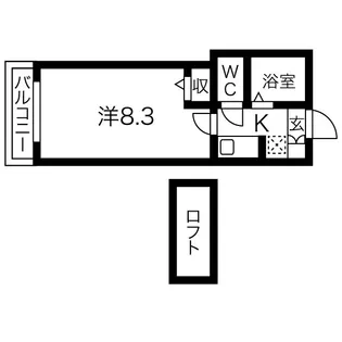 グランドール市名坂【3階】の間取り