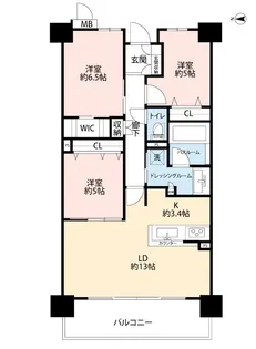 ザサンズ熊本城公園【9階】の間取り