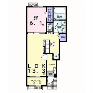 ベイサイドアクアC【1階】の間取り