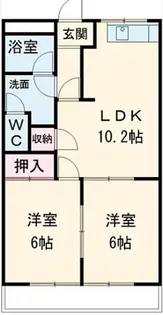 メゾンクレストール【2階】の間取り