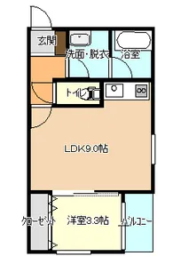 ベレーザ天明町【1階】の間取り