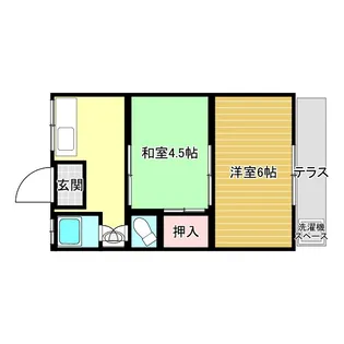 青恵荘B棟【1階】の間取り