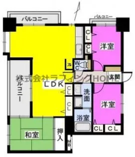 エバーライフ久留米中央【14階】の間取り