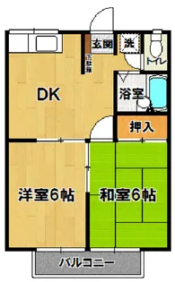 2DKの間取り画像