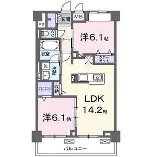 エルドール【4階】の間取り