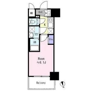 エスリード難波AGREA【7階】の間取り